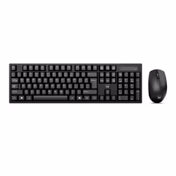 Ewent EW3280, Wireless, RF Wireless, Interruttore a chiave a membrana, QWERTY, Nero, Mouse incluso