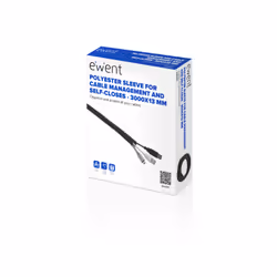 Ewent EW1559 organizer per cavi Universale Guaina intrecciata per cavi Nero 1 pz - Vista aggiuntiva 2
