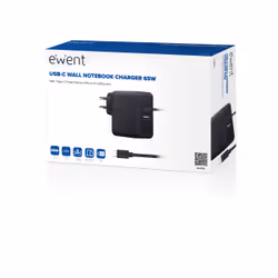 Ewent EW3978 Caricabatterie per dispositivi mobili Computer portatile Nero AC Ricarica rapida Interno