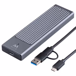 Ewent EW7022, Box esterno SSD, M.2, M.2, 10 Gbit/s, Collegamento del dispositivo USB, Grigio
