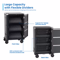 Ewent EW1701 portable device management cart& cabinet Armadio per la gestione dei dispositivi portatili Nero, Grigio