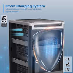Ewent EW1701 portable device management cart& cabinet Armadio per la gestione dei dispositivi portatili Nero, Grigio - Vista aggiuntiva 4