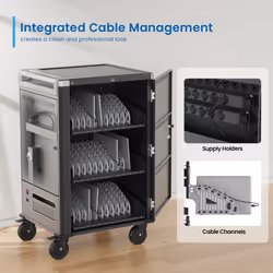Ewent EW1701 portable device management cart& cabinet Armadio per la gestione dei dispositivi portatili Nero, Grigio - Vista aggiuntiva 6