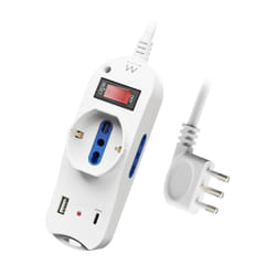 Ewent EW3875 prolunghe e multiple 1,5 m 3 presa(e) AC Interno Bianco