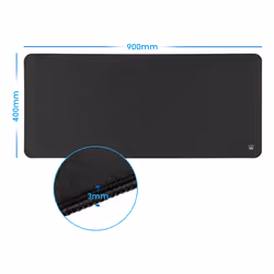 Ewent EW3182 tappetino per mouse Tappetino per mouse per gioco da computer Nero - Vista aggiuntiva 3