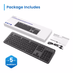 Ewent EW3296 tastiera Universale Wireless a RF + USB QWERTY Spagnolo Nero, Grigio - Vista aggiuntiva 3