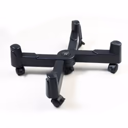 Ewent Supporto Regolabile a X con Ruote per CPU, Supporto CPU a carrello, Universale, 25 kg, Nero, Acrilonitrile butadiene st ...