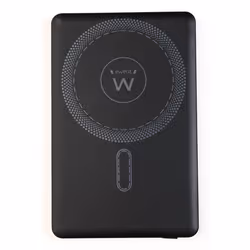 Ewent UltraSlim 5000mAh MagSafe PD 22.5W Power Bank, 5000 mAh, Polimeri di litio (LiPo), Carica wireless, 22,5 W, Nero