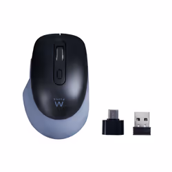 Ewent Mouse Wireless Multi connessione, tasti silenziosi e Adattatore Type-C, Mano destra, Ottico, RF senza fili + Bluetooth, ...