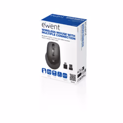 Ewent Mouse Wireless Multi connessione, tasti silenziosi e Adattatore Type-C