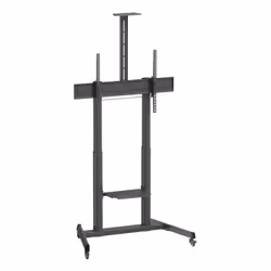 Ewent EW1591, 2,54 m (100"), 200 x 200 mm, 1000 x 600 mm, -5 - 10°, Plastica, Acciaio, Nero