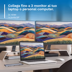 Ewent EW1150 replicatore di porte e docking station per laptop Cablato USB 3.2 Gen 1 (3.1 Gen 1) Type-C Alluminio - Vista aggiuntiva 8