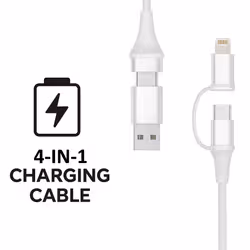 Ewent EC1076 cavo USB USB 2.0 2 m USB A/USB C USB C/Lightning 0,48 Gbit/s 60 W Bianco - Vista aggiuntiva 2