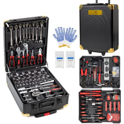 AMC - Set valigia utensili attrezzi da lavoro cromo vanadio 849 pezzi cricchetto