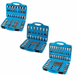AMC - Set 88 pezzi di bussole scanalate, esagonali e torx con attacco prese da 1,2