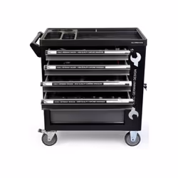 Indispensabile carrello porta attrezzi con ruote, completo di utensili ed equipaggiato da 6 cassetti, completano questo prodo ...