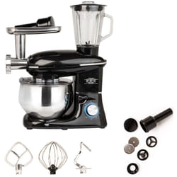 AMC - Robot da cucina tripla funzione planetaria, tritacarne frullatore da 2120W nero
