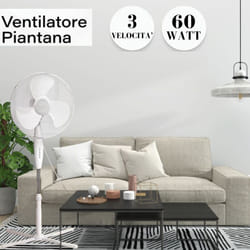 AMC - Ventilatore a Colonna Piantana Potenza 60W Diametro Pale 40cm 3 Velocita'