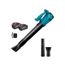AMC - Soffiatore a Batteria Professionale Soffiatore per Foglie 2 Batterie 6 Velocita'