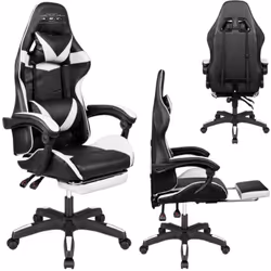 La sedia gaming riprende il tipico design delle sedute delle auto da corsa, uno schienale ergonomico e sottile, con poggiates ...