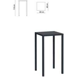 Tavolo tetris 60X60 H110 grigio antico