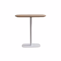 TAVOLO BARRY 80 BIANCO C/TOP FINITURA ROVERE Tavolo con struttura bianca e piano rovere, dal design semplice e lineare si ada ...
