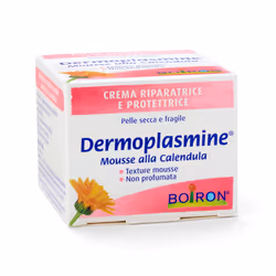Boiron Dermoplasmine Mousse Alla Calendula è una crema morbida con azione riparatrice e protettrice in caso di pelle secca e  ...