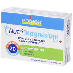 Boiron Nutri'Magnesium 300+ Integratore per Stanchezza e Affaticamento 80 Compresse
