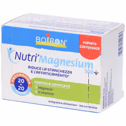Boiron NutrìMagnesium 300+ è un integratore a base di selenio, vitamine e magnesio, utile in caso di stanchezza ed affaticame ...