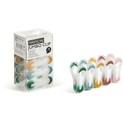 Perfetto - Jumbo Clip Pinza, Multicolore, 2.5x3.5x7 cm, 10 unità
