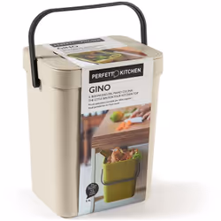 Gino è il bidoncino per rifiuti compostabili/organici indispensabile in cucina. Si può appendere allo sportello, al cassetto ...