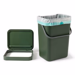 Perfetto 29125 bidone per la spazzatura 5 L Rettangolare Nero, Verde - Vista aggiuntiva 4