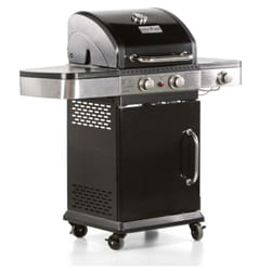 Mastercook - Barbecue a gas con 2 fuochi + 1 laterale Dallas nero