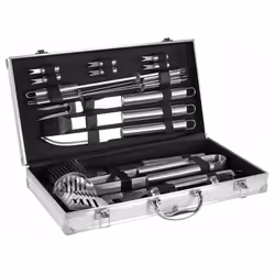 Tutti gli accessori barbecue a portata di mano con la valigetta Master Cook! Valigetta rigida con accessori barbecue ideale p ...