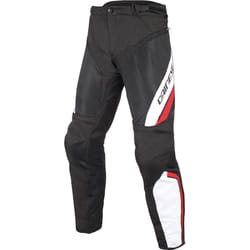Dainese Drake Air D-Dry Pantaloni tessili moto, nero-bianco-rosso, dimensione 62 per uomo