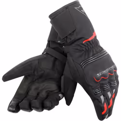 Dainese Tempest Unisex D-Dry Guanti moto lungo, nero-rosso, dimensione 2XS per uomo