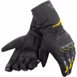 Dainese Tempest Unisex D-Dry Guanti moto lungo, nero-giallo, dimensione 3XL per uomo