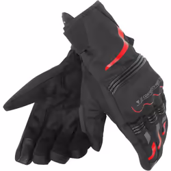Dainese Tempest D-Dry Brevi Guanti Da Moto Unisex, nero-rosso, dimensione 3XL per uomo