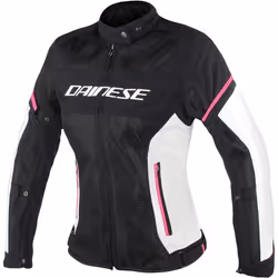 Dainese Air Frame D1 Tex Giacca tessile da donna, nero-grigio-rosa, dimensione 46 per donne