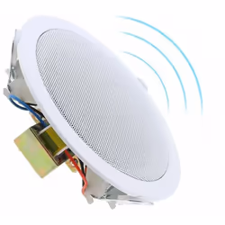 Cassa da Incasso 15W con Molle Altoparlante Tondo Soffitto Filodiffusione P501 Altoparlante da incasso tondo, adatto a tutti  ...