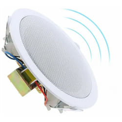 Cassa da Incasso 15W con Molle Altoparlante Tondo Soffitto Filodiffusione P501