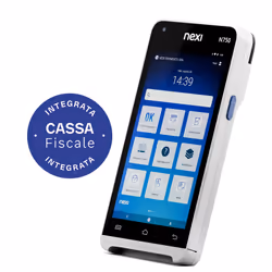 Nexi NEIN750 lettore di card readers Interno/esterno Batteria Wi-Fi + 4G Nero, Grigio - Vista aggiuntiva 2