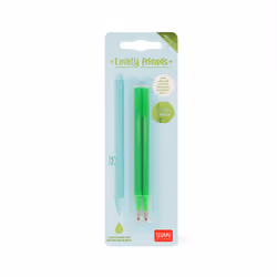 Legami Set di 2 Refill per Penna Gel - Lovely Friends, verde fluo - Vista aggiuntiva 2