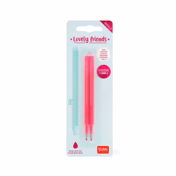Legami Set di 2 Refill per Penna Gel - Lovely Friends, rosa fluo - Vista aggiuntiva 2