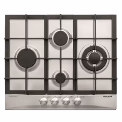 Glem Gas GT645HIX, Acciaio inox, Da incasso, 60 cm, Gas, 4 Fornello(i), 4 Fornello(i)