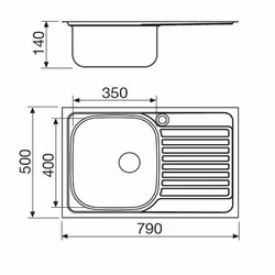 Glem Gas GL179XS lavello Lavello ad incasso Rettangolare Acciaio inox
