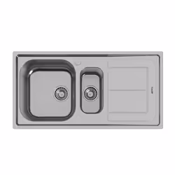 Foster Moon 97.1.5V.STD, Lavello sottopiano, Rettangolare, Acciaio inox, Acciaio inox, 2 ciotole, Quadrato
