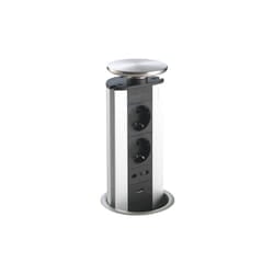 Foster Totem4 inox presa energia Nero, Acciaio inox