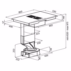 Foster Milano Air Nero Da incasso 86 cm Piano cottura a induzione 4 Fornello(i) - Vista aggiuntiva 8