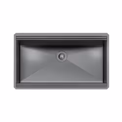 Foster 1034856, Lavello sottopiano, Rettangolare, Acciaio inox, Nero, 1 ciotole, Rettangolare